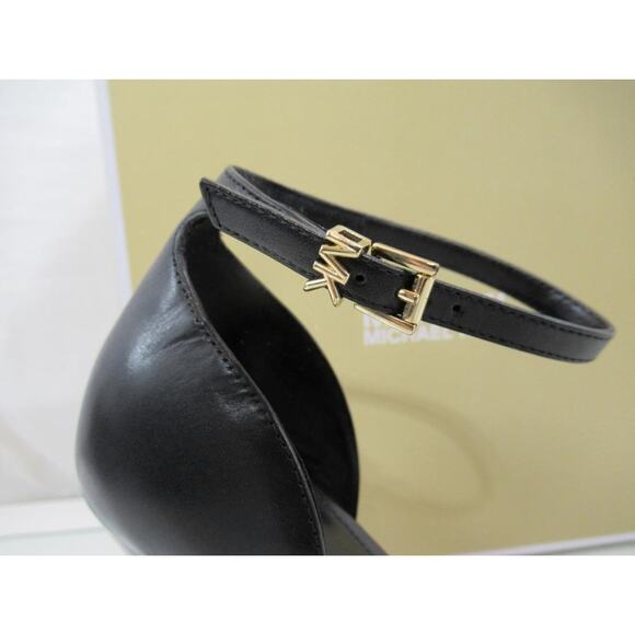 Michael Kors Jordyn Chain Platform High Heels Ankle Strap Sandals Black - Picture 4 of 8